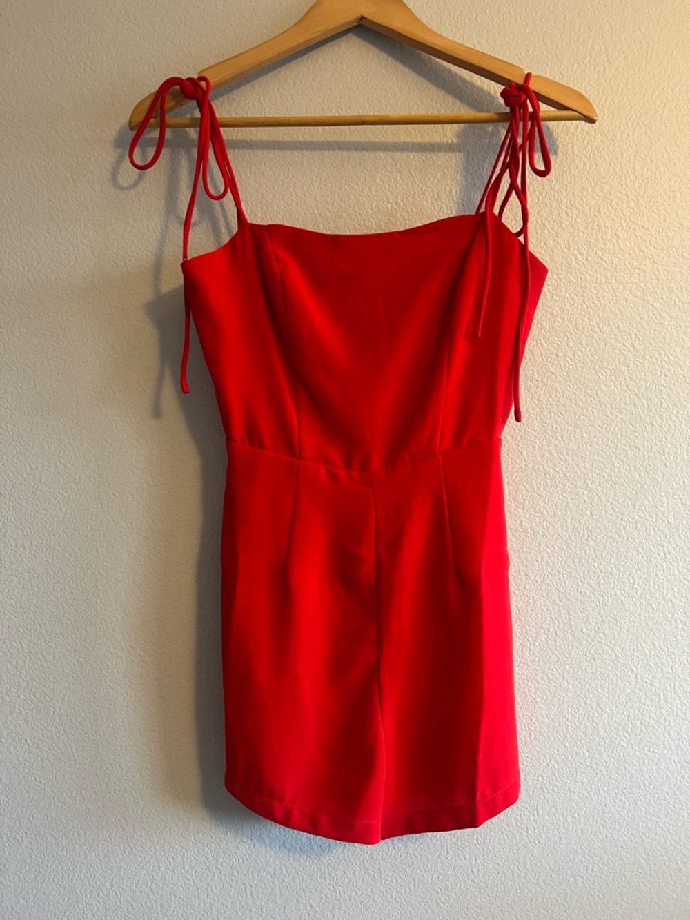 Princess Polly Red Tie-Strap Mini Dress Romper Size 2 Like New!